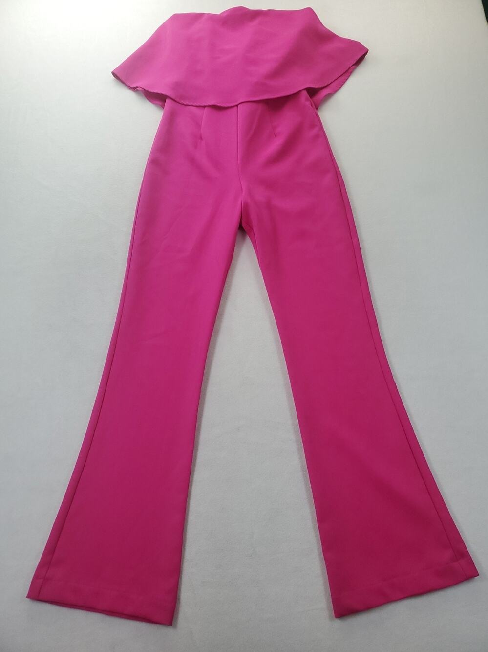 GB Fuchsia Pink Strapless Jumpsuit XS
